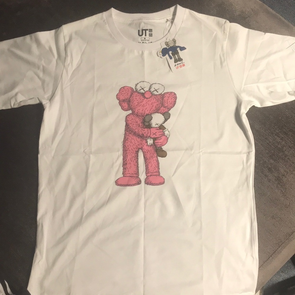 KAWS x Uniqlo (Pink BFF Tee White)